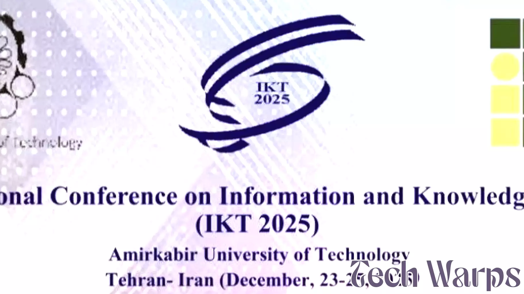 Upcoming International Conference on Information and Knowledge Technology in Tehran